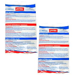 Pyrex Large Cold/Hot Packs (2-Pack) Fits Double Decker Insulated Food Carrier or Single Pocket Insulated Food Carrier
