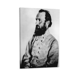 Generic Confederate General Stonewall Jackson Poster Decorative Painting Canvas Wall Art Living Room Posters Bedroom Painting 08x12inch(20x30cm)