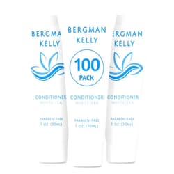 BERGMAN KELLY Hotel Conditioner (1 Fl Oz, 100 PK, White Tea), Delight Your Guests with Revitalizing and Refreshing White Tea Travel Conditioner, Quality Small Amenities Hotel Toiletries in Bulk