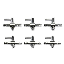 AQUANEAT Aquarium Control Valve, Metal Stainless Steel Gang Valve, Air Flow Distributor Splitter for Air Pump
