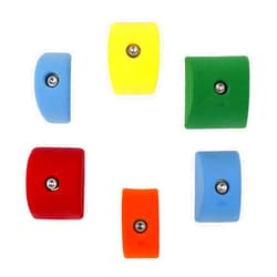 Atomik Climbing Holds Atomik Rock Climbing Holds Set of 6 Medium Bolt-On Pinches in Assorted Bright Tones
