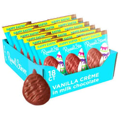 RUSSELL STOVER Easter Vanilla Crème Milk Chocolate Easter Egg, 1.3 oz. (Pack of 18)