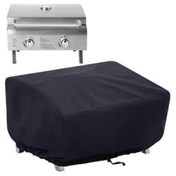 NOELIFE 24 Inch Tabletop Grill Cover for Cuisinart CGG-306/ CGG-059A/ CGG-059, Pit Boss 75275/ PB336GS/ PB100P1, Waterproof Outdoor BBQ Grilling Griddle Accessories, Black (Cover Only)