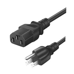 Lenmu Mica Projector Power Cord for Epson, Optoma, BenQ, ViewSonic, NEC, LG, Hitachi, Sony, Dell, Canon, InFocus Projector Replacement (6FT) 3 Prong AC Power Cord Cable (IEC-60320 (IEC320) C13 to NEMA 5-15P)