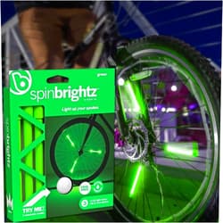 Brightz SpinBrightz LED Bike Spoke Lights, 1 Pack for 1 Wheel - Solid or Flashing Color Modes - Turn Your Bike Wheels Into a Dazzling Light Show