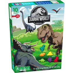 Betty Crocker Jurassic World Fruit Flavored Snacks, Treat Pouches, Gluten Free Snack, 10 Ct, 8 oz
