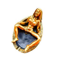 SaiDian 1Pcs Vintage Resin Woman in Bath Tub Ashtray Gothic Smoke Butt Holder Creative Living Room Home Décor