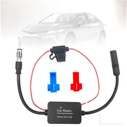 Stymart 12V Car Booster 25 db - Amplify Signal & Reduce Noise AM FM Radio Universal Car FM AM Radio Amplifier for Car Stereo,Media,Head Unit Receiver