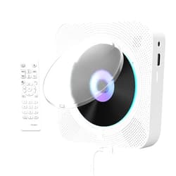 Qoosea Portable CD Player with Bluetooth Wall Mountable CD Music Player Home Audio Boombox with Remote Control FM Radio Built-in HiFi Speakers MP3 Headphone Jack AUX Input Output