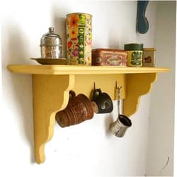Ecowood Kyiv Wall shelf. Shabby Chic Decor. Old Provincial style. Kitchen storage. Eco-friendly.
