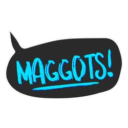 Leyland Designs Maggots! Bumper Sticker Window Water Bottle Decal 5