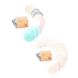 Keababies Organic Nursing Pads - 14 Organic Bamboo Breastfeeding Pads, Wash Bag, Reusable Breast Pads for Breastfeeding, Nipple Pads for Breastfeeding Essentials