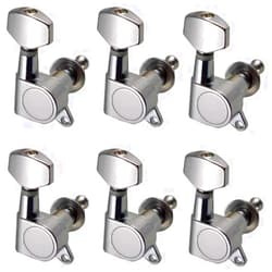 ZYZYZY Tuner Machine Head 6 PCS Sealed Right Tuning Pegs Tuner Machine Head 6R for Electric Acoustic Guitar Chrome