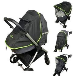 Ezkindheit Universal Sun Shade and Mosquito Shield for Strollers – Baby Stroller Accessories – Blackout Cover Accessory and Visor for Boys and Girls – Versatile Stroller Attachment & Protector