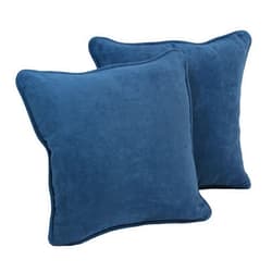 Blazing Needles Corded Microsuede Throw Pillow, 18
