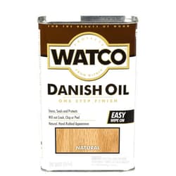 RUST-OLEUM, Natural Watco 242218 Danish Oil Wood Finish, Low VOC, Quart