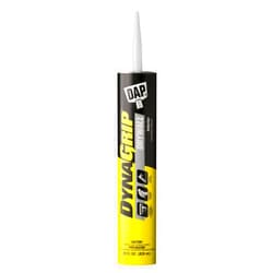 DAP 27518 Dynagrip Drywall Construction Adhesive, 28 Oz, Cartridge, Paste, 7-12 Ph, 93.3 Deg C, 32 G/L Voc, White