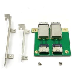 CableDeconn Dual Mini SAS SFF-8088 to SAS36P SFF-8087 Adapter in PCI Bracket
