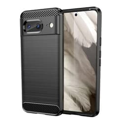 CruzerLite Case Compatible with Google Pixel 8 Case, Carbon Fiber Texture Design Cover Anti-Scratch Shock Absorption Case Designed for Google Pixel 8 5G Case (2023) (Black)