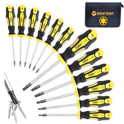 Amartisan 12-Piece Magnetic Torx Screwdrivers Set, Magnetic Torx Driver Star Screwdrivers Set T5 - T40 Best Choice