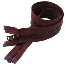 Zipperstop YKK #5 Molded Vislon Dark Chocolate Brown Medium Weight Jacket Separating Zipper - Choose Your Length - Color: Dark Chocolate Brown #917 - Made in The United States (1 Zipper Per Pack) (12