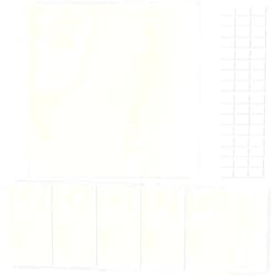 Sosation 6 Pcs Square Plastic Flat Blank Plate Wall Hole Cover Ceiling Cover Plate, Circle Electrical Box Cover with 48 Pcs Double Faced Adhesive Tape for Ceilings or Wall (12 Inch)