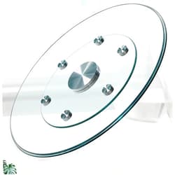 SXYHCK Heavy Duty Tempered Glass Serving Plate, Transparent Round Lazy Susan Turntable, 24 28 32 33 36 40 Inch Large Rotating Tray with 6 Rotating Wheels(70cm-28inch)