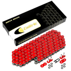 Caltric Red 520-Pitch 120-Links O-Ring Drive Chain Compatible with ATV/UTV/Quad/Side X Side/Motorcycle/Dirtbike/with Rivet and Clip on Master Links