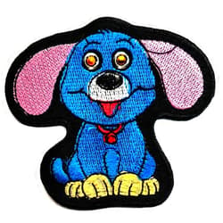 NiPitShop Dog Patch Nipitshop Patches Cute Blue Dog Pet Animal Cartoon Kids Sew On Iron On Patch Applique Men Women Clothes Dress Plant Hat Jeans Sewing Applique Decoration Accessory
