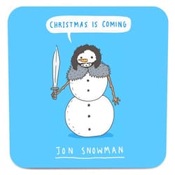 Brainbox Candy Funny Humorous 'Christmas is Coming Jon Snowman' (Coaster) Novelty Gift Present