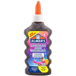 Elmer's Elmer’s PVA Glitter Glue | Black | 177 ml | Washable, Kid-Friendly and No Run | Great for Making Slime and Crafting | 1 Count