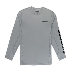 SHIMANO Long Sleeve Performance Tee Color - Steel Size - 2X (ATEESUNLS2XST) Fishing