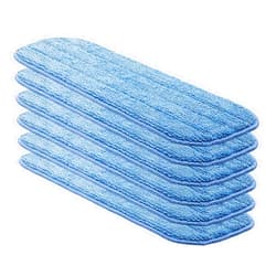 Pokin Replacement Washable Microfiber Absorbing Mop Head - Compatible with E-Cloth Deep Clean Mop Head, Wet & Dry Cleaning Cloth Refills for All Hard-Floor (Blue) 6Pack