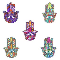 SMJ Designs Hamsa. Hand of Fatima Set Sticker Vinyl Waterproof Sticker Decal Car Laptop Wall Window Bumper Sticker 5