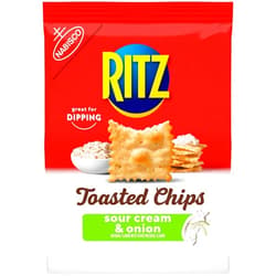 NABISCO RITZ TOASTED CHIPS RITZ Toasted Chips Sour Cream and Onion Crackers, 8.1 oz - 4 pack