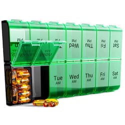 COLORWING Extra Large Pill Organizer 2 Times a Day, XL 7 Day Pill Box AM PM, Jumbo Weekly Pill Case, Daily Night Oversized Medicine Organizer, Vitamin Holder, Big Pill Container, Twice a Day Pill Organizer