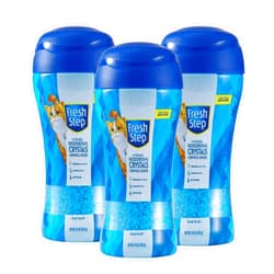 Fresh Step Cat Litter Crystals In Fresh Scent | Cat Litter Box Deodorizer | Combats Cat Odors and Neutralizes Smells to Keep Your Home Clean, 15 Ounces - 3 Pack