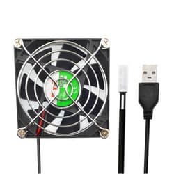 Matell Weak Electronics Box Temperature-Sensitive Cooling Fan, Automatically on/Off,for Modem/Router/TV Box/Electronic Equipment Box/Other Electronics 5V USB 80mm