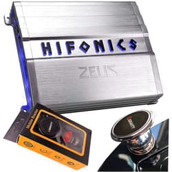 Hifonics ZG-600.4 600W Zeus Gamma Series 4-Channel Car Audio Subwoofer Amplifier with Gravity Magnet Phone Holder