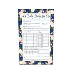 Hadley Designs - Nanny Newborn Baby or Toddler Log Tracker Journal Book, Daily Schedule Feeding Food Sleep Naps Activity Diaper Change Monitor Notes For Babies - 50 Sheet Pad