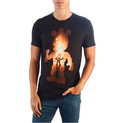 Bioworld Five Nights at Freddy's Freddy Fazbear Silhouette Shape Tee, Arcade Pizza Palace Space Filled T-Shirt FNAF