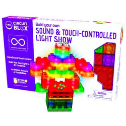 E-Blox Building Blocks STEM Circuit Kit, Build Your Own Sound & Touch Controlled Light Show, LED Lights Fade in & Out, Reacts to Voice & Music, Science, Birthday Gift, Boys, Girls, 5+