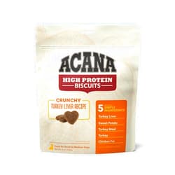 ACANA Crunchy Dog Biscuits Turkey Liver Recipe, Small Breed | High-Protein Dog Treat Biscuits