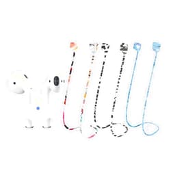 ABCOOL 4PCS Compatible with Magnetic Anti-Lost Strap for AirPods 1 2 3 Pro, Colorful Soft Sport String Tether Lanyard, Running Silicone Wire Cable Connector, Silica Gel Neck Rope Cord