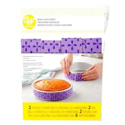 Wilton Bake-Even Cake Pan Strips - Use Cake Strips on Baking Pans for Evenly Baked Cakes, 6-Piece Set, (2) 35 x 1.5-Inch, (2) 25 x 1.5-Inch and (2) 10 x 1.5-Inch