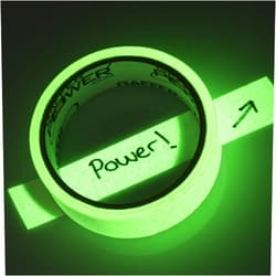 Gaffer Power Glow Tape | Glow in The Dark Gaffers Tape | Neon Fluorescent | Luminous Reflective Tape | Waterproof | High Visibility for Theatres, Staged & Dark Areas |