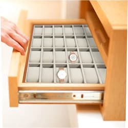 Kaichenyt 24 Slot Watch Display Box, Jewelry Display Storage Box, Big Watch Collection Case, Watch Organizer Tray for Retail, Removable Pillow Velvet Lining for Closet, Dressing Table, Storage Display Window