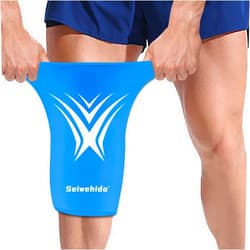 SEIWEHIDO Extended Leg Knee Ice Pack Wrap for Injuries Compression, Reusable Soft Gel Freeze Knees Brace for Swelling, Replacement Surgery, Cold Compress Therapy for Arthritis, Meniscus Tear and ACL