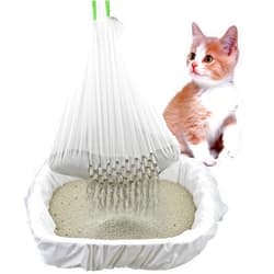 Mygeromon Sifting Cat Litter Box Liners Bags with Holes- Durable with Drawstring Scratch Resistant Waste (1, 36x18 Inch (Pack of 7))
