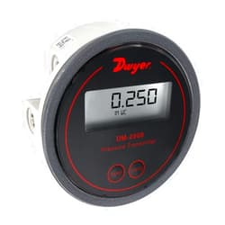 Dwyer Series DM-2000 Differential Pressure Transmitter with LCD, Black Background, 0-0.25